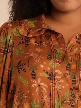 *NWT* Women's Democracy 2X 3/4 sleeve rayon blouse
